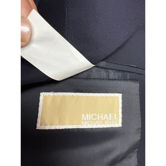 Michael Kors 100% Wool Size 42R Navy Blue Blazer Suit Jacket 2 Button Macy’s - Picture 6 of 7